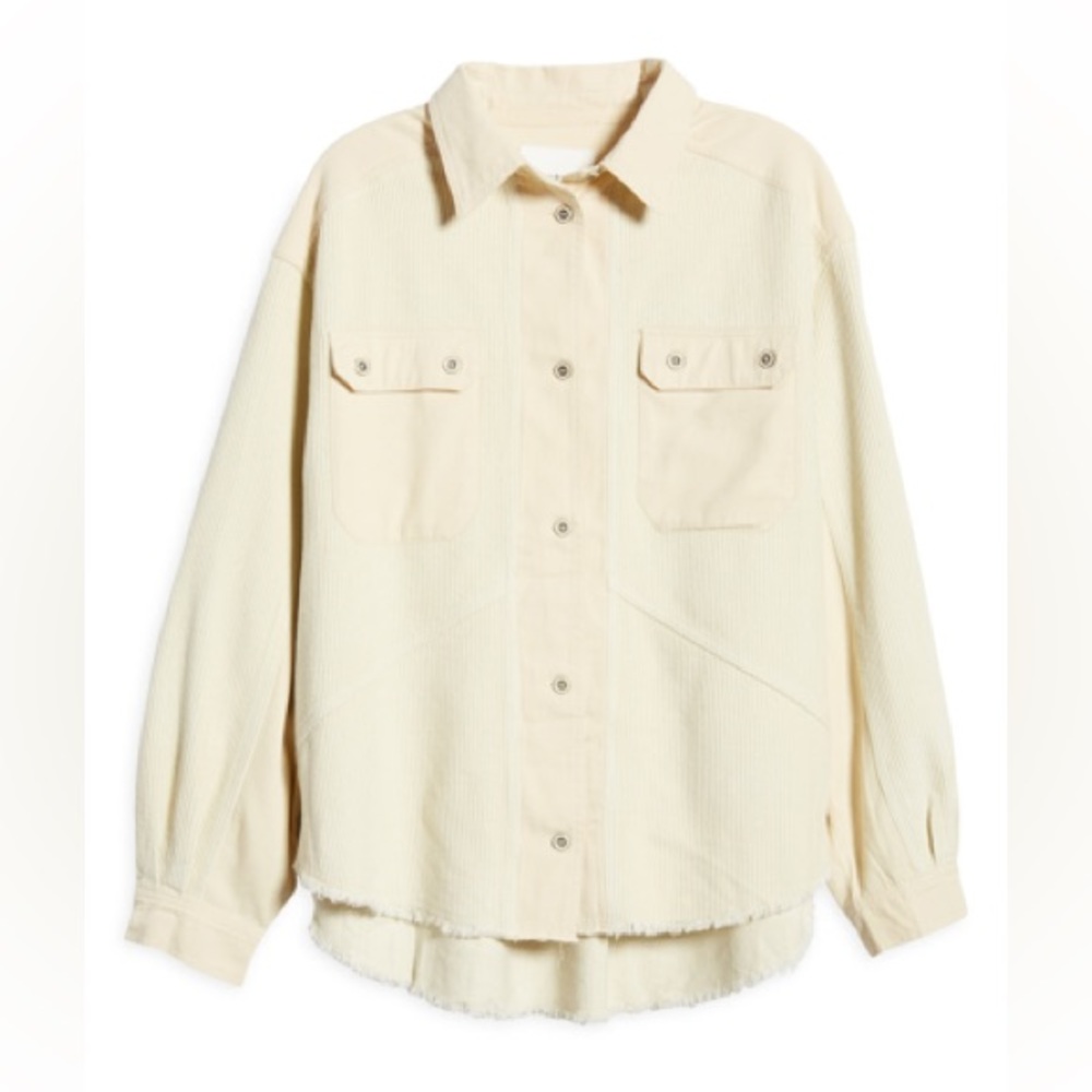 Thread & Supply Frayed Corduroy Shirt Jacket